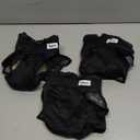 Reusable Dog Diapers Female Medium Washable, Premium Doggie Diaper for Dogs, Pack of 3, Highly Absorbent Dog Diaper for Heat, Incontinence and Puppy Training (M, Black)