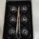 WIBIMEN Large Ice Cube Molds, Big Round Whiskey Ice Cube Trays for Freezer, Easy to Fill & Release, Whiskey Bourbon Cocktail(1.9In*6 Balls- Black/2 Pack)