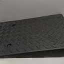 Rubber Threshold Ramp 5.91 Inch Rise, Wheelchair Rubber Door Ramp with Non-Slip Surface, Home Step Ramp with Channel for Wheelchairs/Cars/Scooters(1PCS, 2200LBs Loading)