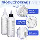 60 Pcs Plastic Squeeze Bottles 8.5 oz Graduated Bottle with Twist Top Cap
