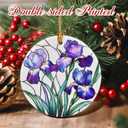 Christmas Ornaments, Flower Ornament, Christmas Tree Ornaments, Xmas Decorations, Holiday Decorations, Gifts for Flower Lovers, Holiday Party Gifts, and Xmas Gift Ideas - Iris Flowers