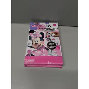 Minnie Mouse Valentine Exchange Cards with Watercolor Paint Activity, Classroom, Paper, Multi-Colored, 16 Count
 2 Pack