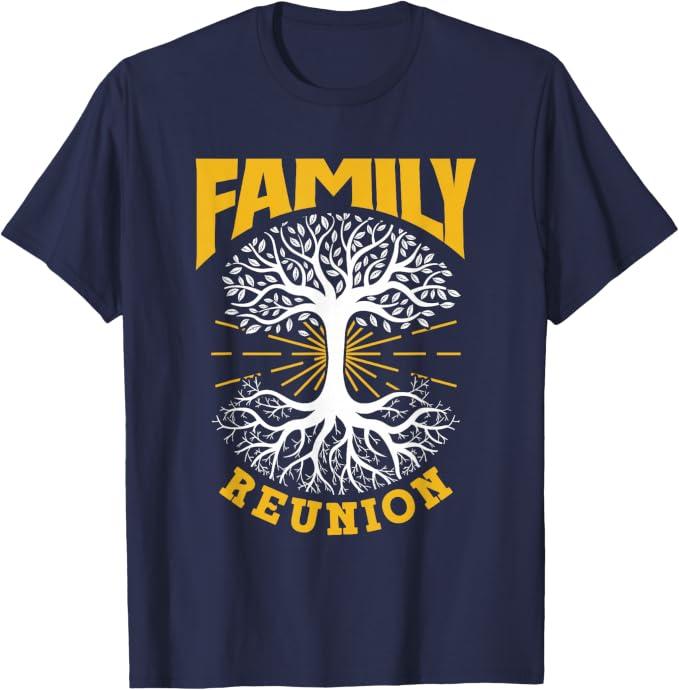 Family Reunion Meeting Families Gathering Family T-Shirt (Blue, L)
