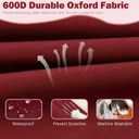 Sqodok Patio Cushion Covers 25x25 Waterproof Outdoor Cushion Covers Replacement 4Pack Patio Cushion Seat Slicovers for Sectional Sofa, Wicker Chair, Burgundy