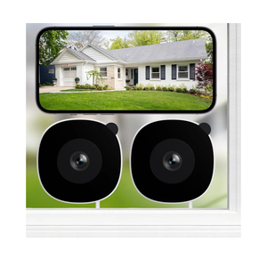 2K No Drill Window Camera-2 Pack 2.4Ghz & 5Ghz WiFi Dome Cameras for Home Security for Indoor & Outdoor Monitoring, Color Night Vision, Human Detection, 24/7 Recording, Ideal for Apartment, K1