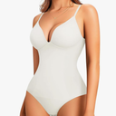 LODAY Shapewear Bodysuits for Women Deep V Neck Body Suit with Built in Bra S
