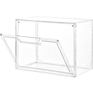 Stackable Storage Bins,Clear Acrylic Display Case, Acrylic Boxes with Lids, Stackable Storage for Handbags & Purse, Magnetic Lid Storage Bins for Home Organization - 2 Pack