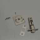 Square Pocket Door Lock with Indicator, 1 Pack Contemporary Privacy Pocket Door Hardware, 2-3/8" Non_Adjustable Backset for 1-3/5" to 2-1/8" Thickness Door, Brushed Nickel