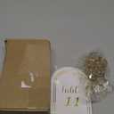 Wedding Table Numbers 1-20, 20 White Gold Tables Number Cards with 20 Gold Table Holders, 1 Set of 20 Numbers Card for Wedding Reception(Card and Holder)