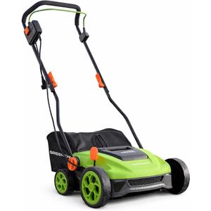 GreenSweep TurfoMax | Artificial Grass Electric Turf Sweeper, 5 Adjustable Height Settings, Foldable Handle, Collection Bag Included, Restores Flattened Turf & Removes Debris