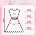 2 Pcs 90s Sweet Women Costume Pop Star Costume Boat Neck Pink Dress with Pendant Necklace for Halloween Cosplay (L)