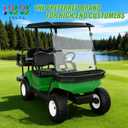 10L0L Golf Cart Front Cargo Basket for EZGO TXT/RXVClub Car DS/PrecedentYamaha G22/G29 - Heavy-Duty Steel Mesh Storage Rack, Gas/Electric Compatible