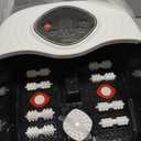 RIGHTMELL Foot Spa,Foot Bath Massager with Tea Tree Oil Foot Soak with Epsom Salt - with Heat, Bubbles and Vibration,Red Light,Medicine Box Digital Temperature Control 8 Acupressure Massage Points