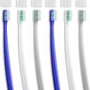 RoseFish Soft MenToothbrushes with Dual Action Flossing Sprar Bristles Adult Manual Toothbrushes with Toothbrush Head Coves Helps in Teeth Whitening Remove Tea Coffee Stains (6 Count)