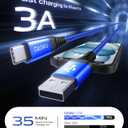 USB C Cable Fast Charging 6FT, 2Pack USB A o USB C Cable, Upgraded Extra Durable Braided USB A to USB C Charger Cord USB Type C Cable for iPhone 17 16 15 Pro Max,Samsung Galaxy S10, LG and More-Blue