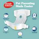 Simple Solution Disposable Dog Diapers, Female Dog Diapers, Puppy Potty Training, Incontinence and Heat Cycle Protection, Medium Diapers for Dogs, 15-23 Inch Waist, 30 Count