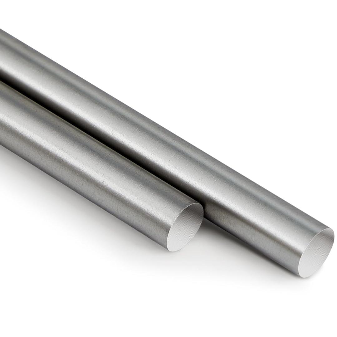 Gisafai 2 Pcs 316 Stainless Steel Rod 1/4''(6mm) Diameter 36'' (910mm) Length Solid Round Bar Metal Shaft Rods for DIY Craft Industry Metal Working