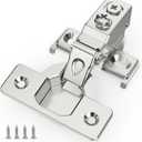 Chibery 20 Pack 5/8" Overlay Hinges, 48mm Quiet 3D Soft Close Stainless Concealed for Face Frame Door Frameless Door, Self Closing Hidden, 105 Open Angle Concealed Kitchen Replacement, Satin Nickel