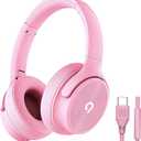 USB C Wired Over-Ear Headphones with Mic, Hi-Fi Stereo Sound, Noise-Isolating Ear Cups, Comfortable Fit for iPhone15/16, Samsung Galaxy S24/S23, Type-C Phones & Tablets (Pink)