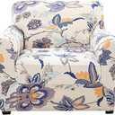 hyha Couch Covers, Chair/Sofa Covers, Floral Pattern, Stretch, Printed, 2 Pieces, Armchair Slipcover, Separate Couch Cushion Slipcover, Furniture Protector for Dogs(Armchair, Vintage Flower)