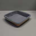 Baocuan Silicone Square Cake Pan - Non-Stick, Easy Release, Heat Resistant for Baking Cakes, Brownies, Cheesecakes and More 8.5 Inch 3 Pack for Oven, Microwave, Freezer and Dishwasher