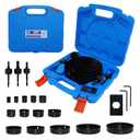 Hole Saw Kit, 23PCS Hole Saw Set with 3/4" to 6" (19mm-152mm) Saw Blades, 1/4" Hex Shank3/8"&1/4" Three Flats Shank, Ideal for Wood, Plastic, PVC Board, Drywall with Storage Case