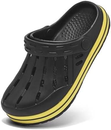 Cubufly Kids Garden Shoes Boys Girls Glitter Stripe Band Clogs Toddler Slip On Water Sandals Children Beach Pool Slipper Size 3