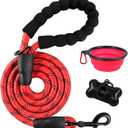 BARKBAY Dog Leashes for Large Dogs Heavy Duty Dog Leash 4/5/6 FT with Comfortable Padded Handle and Highly Reflective Threads for Medium Large Dogs Walking Training Running (5FT-1/2'',Red