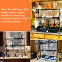 ADBIU Over Sink Dish Drying Rack (Expandable Height/Length) Snap-On Design Large Dish Drainer Storage Counter Organizer 32-40L x 12W x 34-38H (inches)