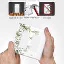 Decorative Outlet Covers Rustic Eucalyptus Leaves Green Leaf 2 Gang Light Switch Cover Plate Double Rocker Wall Plate Switch Plate Covers Faceplate for Bedroom Home Decor 2 Pack