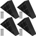 Couch Legs Replacement Plastic Triangle Corner Sofa Black Couch Legs with Screws Chair Sofa Feet Replacement Furniture(4 Sets)