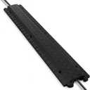 Pyle Durable Cable Protection Ramp Cover - Supports 11000lbs Single Channel Heavy Duty Hose and Cord Track Floor Protection, 39.4 x 5.11 x 0.78 Cable Concealer for Indoor Outdoor Use -PCBLCO101BK (Black)