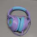 Kids Wired Headphones for School, 85/94 dB Volume Limit, Wired Over Ear Headphones for Girls Kids with Microphone, Foldable Stereo Sound 3.5mm Wire Cord for Kindle Tablet Airplane Travel, Purple