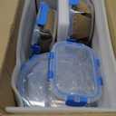 30 Pieces Glass Food Storage Containers, Meal Prep Set with Snap Locking Lids, Airtight lunch Containers, BPA-Free, Microwave, Oven, Freezer & Dishwasher Friendly, Blue