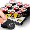 X-bet MAGNET Hyper-Sticky Adhesive Magnets  (0.8'' x 0.12'', 60 pcs) Heavy-Duty Magnetic Dots for Whiteboard, Fridge, Labels, Storage, and Task Management