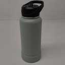 CIVAGO 32 oz Insulated Water Bottle With Straw, Stainless Steel Sports Water Cup Flask with 3 Lids (Straw, Spout and Handle Lid), Wide Mouth Travel Thermal Mug, Sage