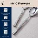 FORTESSA Royal Pacific 18/10 Stainless Steel Flatware, 20 Piece Place Setting With Table Knife, Forks and Spoons (Service For 4), Dishwasher Safe, Polished