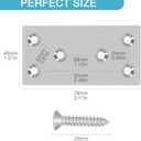 2 x 6PCS 3.11'' x 1.57'' Mending Plates, Flat Metal Bracket with Holes, Stainless Steel Connector for Wood Desk Chair Cabinet Drawer Closet Frame Furniture with 36PCS Screws