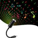 USB Star Light Sound Activated Projector, 3 Colors + 9 Lighting Effects, Aevdor Auto Roof Star Romantic USB Night Light for Bedroom, Car, Party, Ceiling and More- Plug and Play (Red & Green)