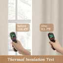 LAMIT 100% Blackout Linen Curtains 95 Inches Long, Living Room Farmhouse Drapes Full Room Darkening Back Tab and Rod Pocket Panels with White Liner, 2 Panels, Oatmeal, 60 x 95 Inch