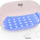 PUWANJILI UV Light for Resin,360 Ring Dual-Layer & Adjustable Time Setting (1/3/5min)UV Resin Light,56 LED High-Powered UV Lamp for Resin Curing,Fast Curing Lamp for Resin Molds,DIY Crafts Decor,Pink