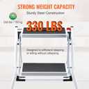 VEVOR Step Ladder 2-Step 330lbs Capacity, Ergonomic Folding Steel Step Stool with Wide Anti-Slip Pedal, Sturdy Step Stool for Adults Toddlers, Multi-Use for Household, Kitchen, Office, RVs