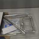 RUACQ Toilet Paper Holder Stand, Bathroom Toilet Paper roll Holder Free Standing with Storage for 4 Rolls, Post Pivoting Design, Stable Weighted Base, SUS304 Stainless Steel(Chrome)