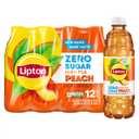 Lipton Zero Sugar Iced Tea, Peach, 16.9 fl oz Bottles, (12 Pack) (EXP 12/07/26)