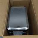 Home Zone Living 2-Pack 1.3 Gallon Small Bathroom Trash Can with Lid and Step Pedal, Stainless Steel Wastebasket with Slim Design for Home and Office, Silver, 5 Liters