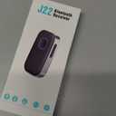 COMSOON Bluetooth Receiver for Car, Noise Cancelling 3.5mm AUX Bluetooth Car Adapter, Wireless Audio Receiver for Home Stereo/Wired Headphones, Hands-Free Call, 16H Battery Life - Black+Silver