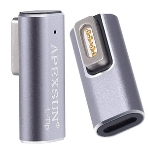 APEXSUN Magnetic L-Tip USB C Adapter Compatible with Magnetic 1 MacBook Pro Air , Type-C PD Power Fast Charging Adapter Replacement for MacBook Power Supply,MacBook Pro Works with 100W