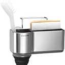 simplehuman Sink Caddy Sponge Holder, Brushed Stainless Steel