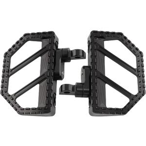 Motorcycle Floorboards Mini Riot Foot Pegs Adjustable Footrests For Harley Dyna Fat Bob Touring Road Glide Road King Street Glide Electra Glide Sportster XL Softail Fat Boy 114 Universal (Black)