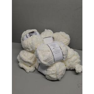 Chunky Yarn for Hand Knitting - #10 Chunky Chenille Yarn, Jumbo Big Thick Chunky Yarns for Crocheting, Super Bulky Chunky Knit Blanket Yarns, 8 Skein (25 yds 8 oz Each Skein), Pure White